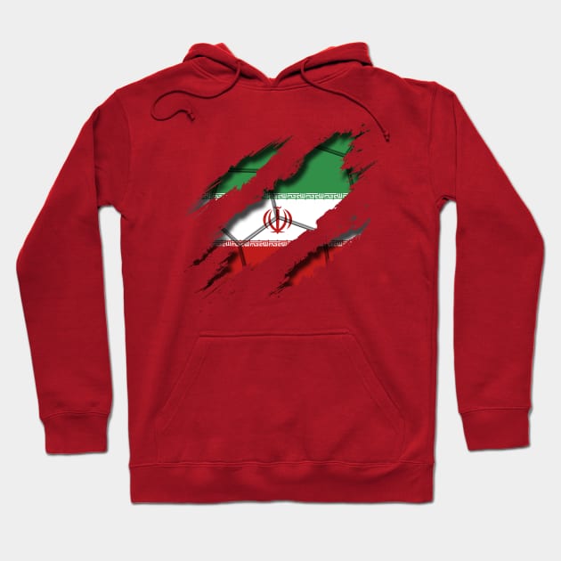 Iran Football Hoodie by blackcheetah